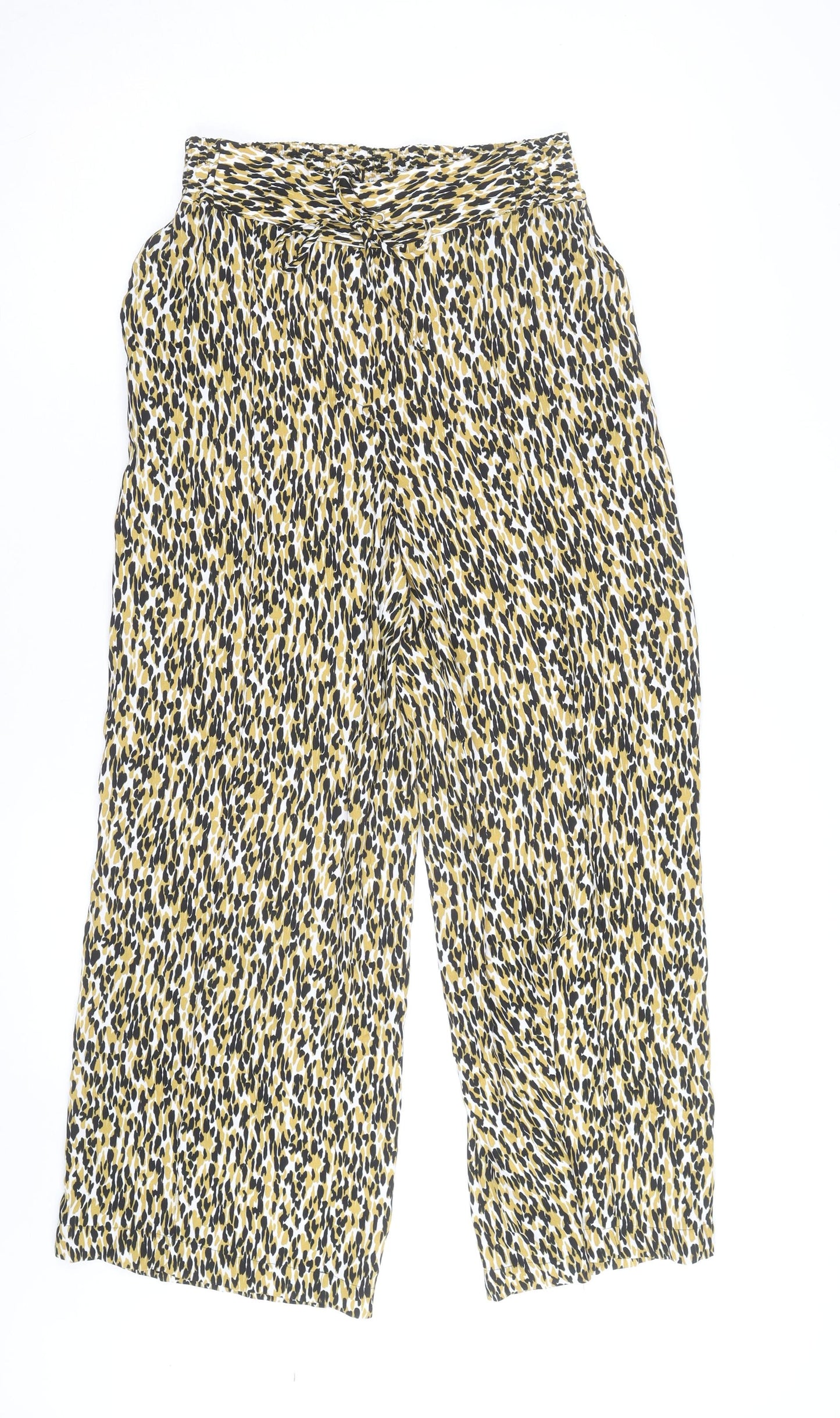 Marks and Spencer Women’s Multicoloured Wide-Leg Trousers Size 12 Short