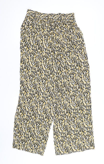 Marks and Spencer Women’s Multicoloured Wide-Leg Trousers Size 12 Short
