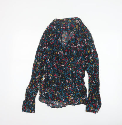 AND/OR Womens Multicoloured Floral Viscose Tunic Blouse Size 14