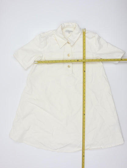 Marks and Spencer Autograph Women’s Ivory Cotton Shirt Dress Size 8