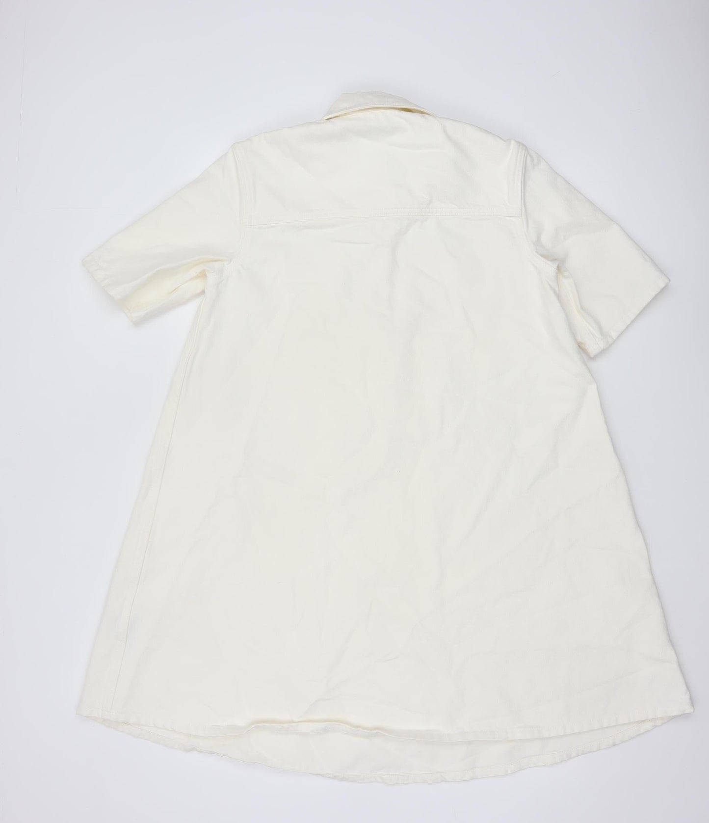 Marks and Spencer Autograph Women’s Ivory Cotton Shirt Dress Size 8