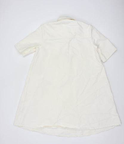 Marks and Spencer Autograph Women’s Ivory Cotton Shirt Dress Size 8