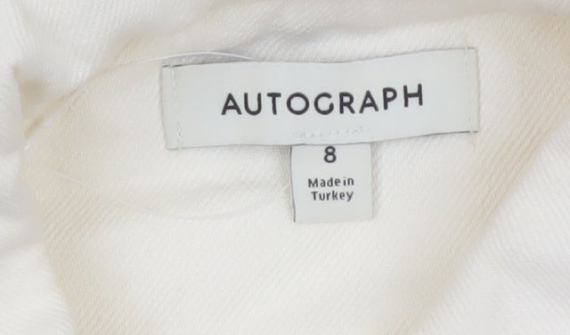 Marks and Spencer Autograph Women’s Ivory Cotton Shirt Dress Size 8