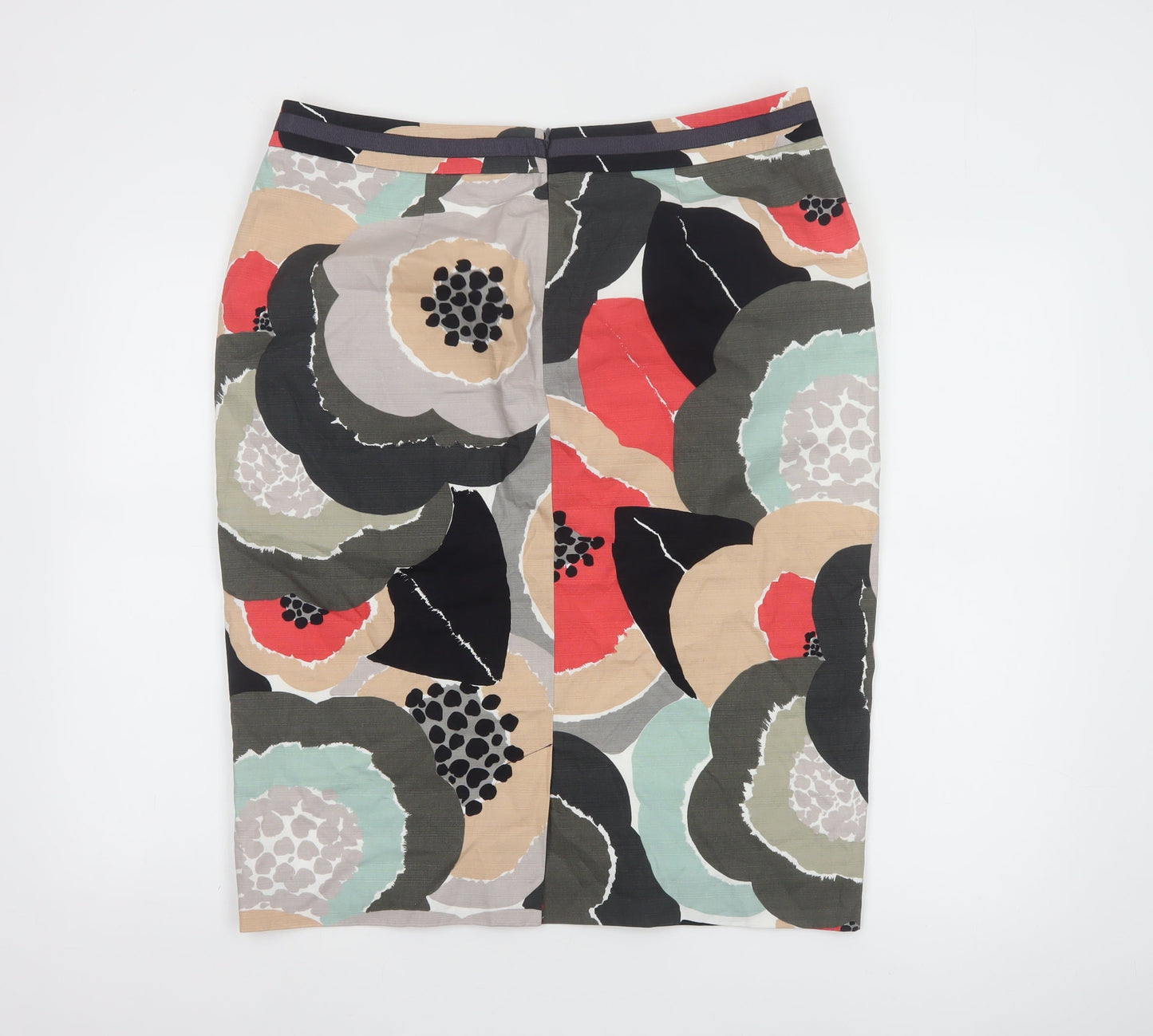 Boden Women’s Multicoloured Floral Cotton Pencil Skirt Size 16