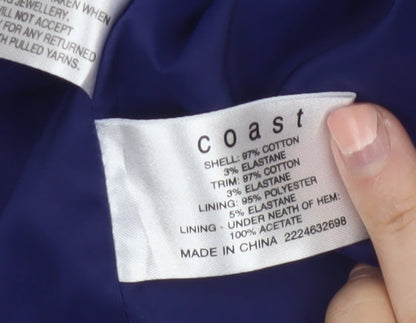 Coast Women’s Multicoloured Floral A-Line Strapless Knee Length Dress Size 12