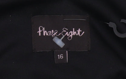 Phase Eight Women’s Black Glitter Bodycon Dress Size 16