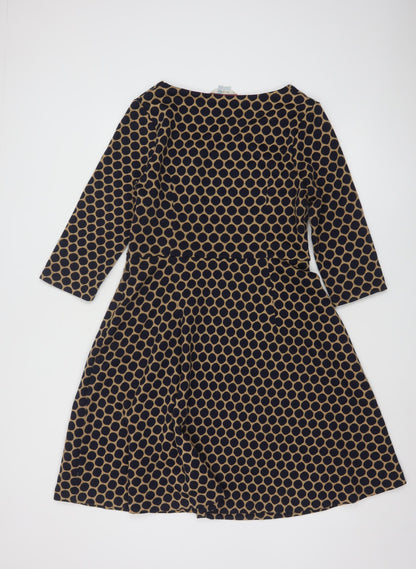 Boden Women’s Blue Geometric Fit & Flare Dress Size 14L
