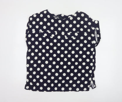 Next Women's Blue Polka Dot Viscose Blouse Size 16