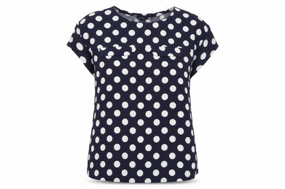 Next Women's Blue Polka Dot Viscose Blouse Size 16