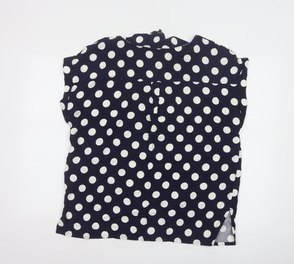 Next Women's Blue Polka Dot Viscose Blouse Size 16