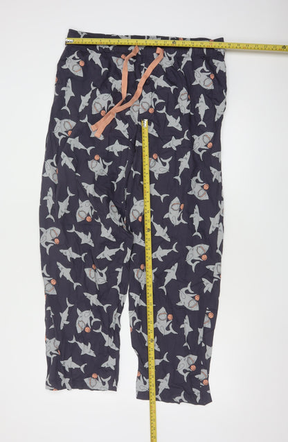 Cyberjammies Men's Blue Shark Print Pyjama Pants Size L