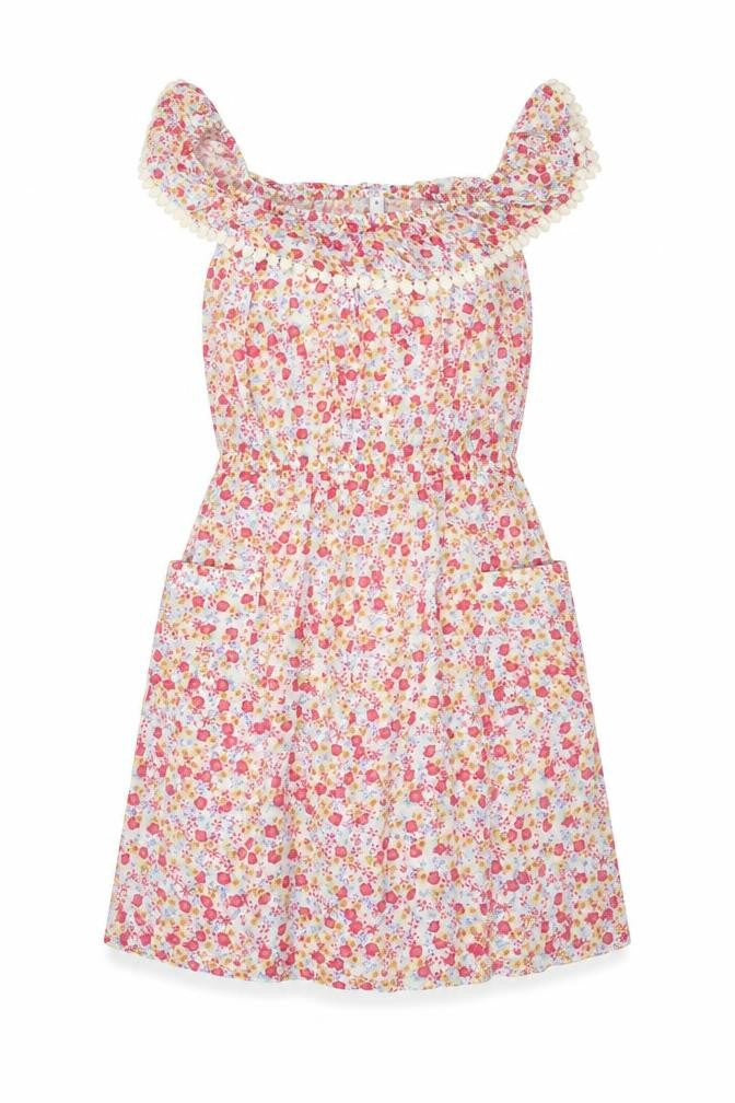 Front view of By Henry Holland Women's Multicoloured Floral A-Line Dress, size 10