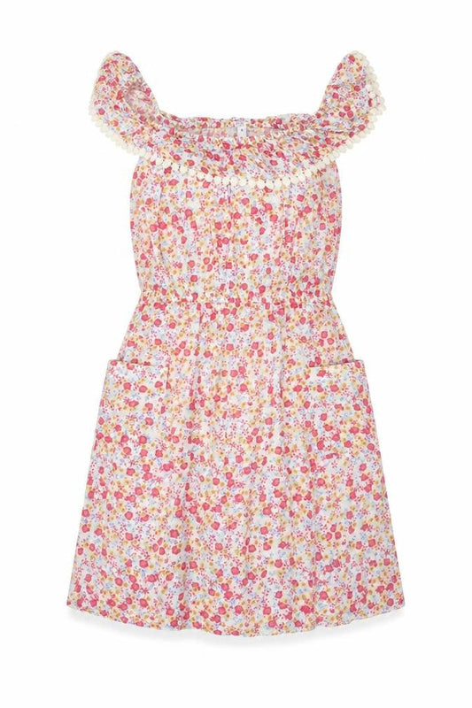 Front view of By Henry Holland Women's Multicoloured Floral A-Line Dress, size 10