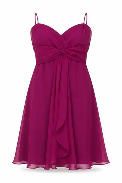 Debut Women Purple Size 12 Fit & Flare Chiffon Knee Length Dress