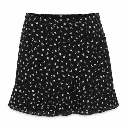 Oasis Women's Black Floral Short A-Line Skirt Size 10