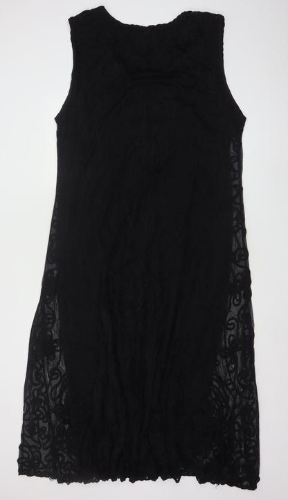 Ann Harvey Women's Black Size 24 Sleeveless Shift Dress