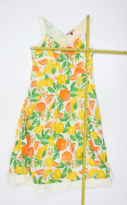 Joe Browns Women’s Multicoloured UK 12 A-Line Sleeveless Midi Dress