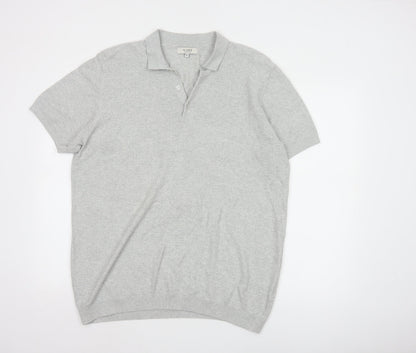 Nines Collection Men's Grey Short Sleeve Polo Shirt XL Classic Fit