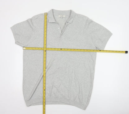 Nines Collection Men's Grey Short Sleeve Polo Shirt XL Classic Fit