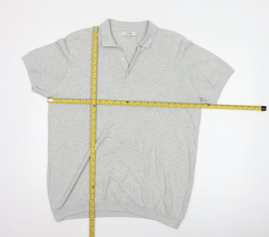 Nines Collection Men's Grey Short Sleeve Polo Shirt XL Classic Fit