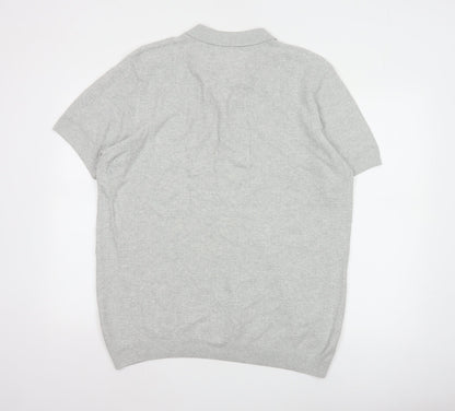Nines Collection Men's Grey Short Sleeve Polo Shirt XL Classic Fit