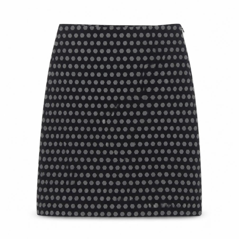 Hobbs Women Blue Polka Dot Wool Blend Pencil Skirt Size 8
