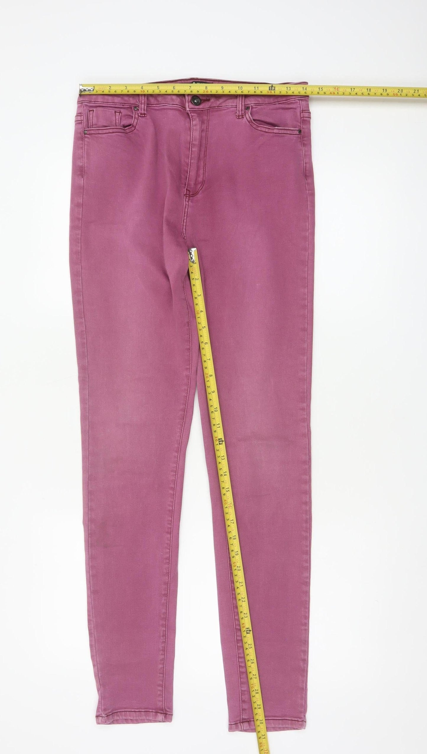 Toxik3 Womens Pink Skinny Denim Jeans XL Slim Fit Stretch