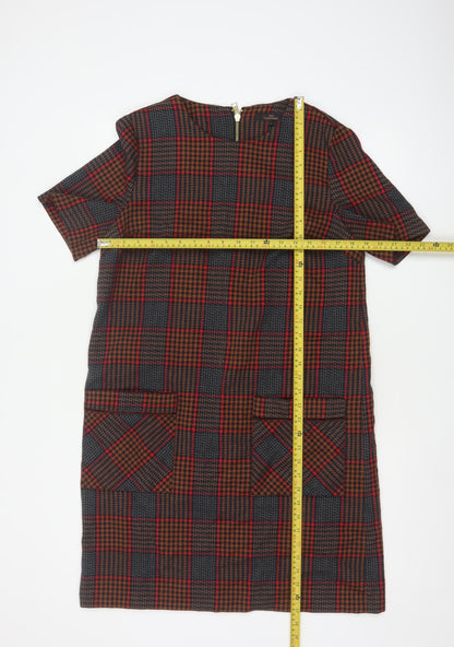 Next Women’s Multicoloured Check Shift Dress Size 14