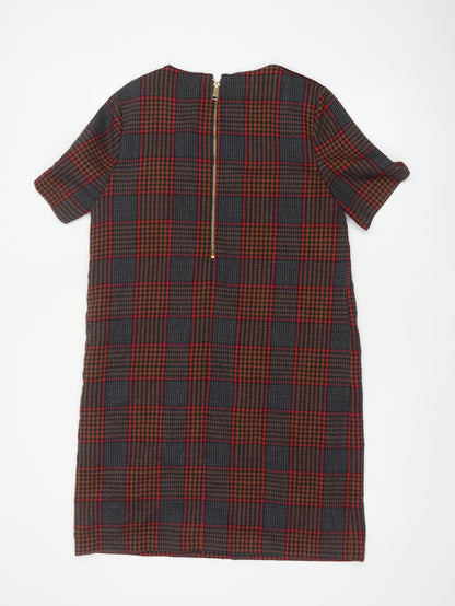 Next Women’s Multicoloured Check Shift Dress Size 14