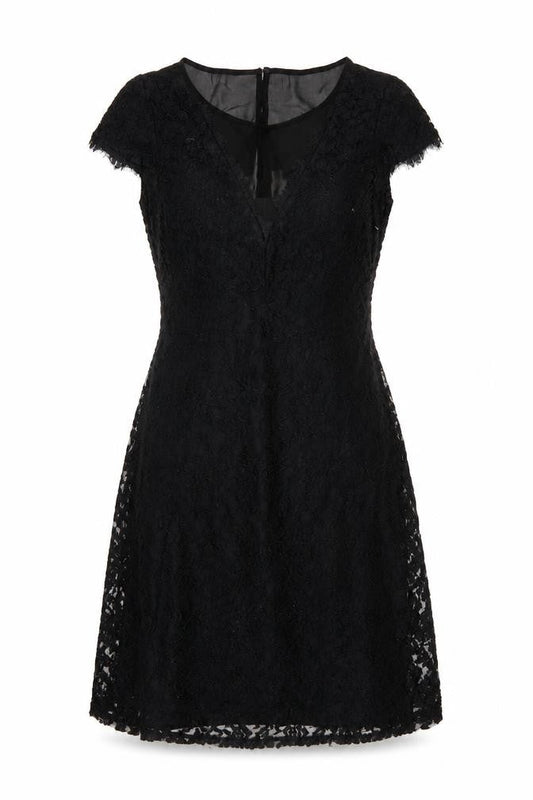 Sangria Women’s Black Lace A-Line Knee Length Dress Size 8