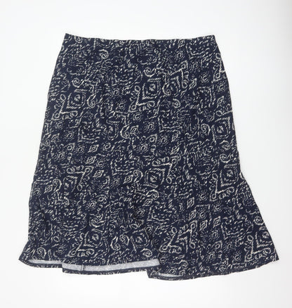 Isle Collection Women's Blue A-Line Linen Skirt Size 20