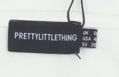 PrettyLittleThing Womens Ivory Midi Pencil Skirt Size 8