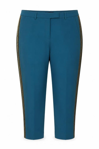 Marks & Spencer Women’s Teal Trousers Size 18 Regular Polyester Blend