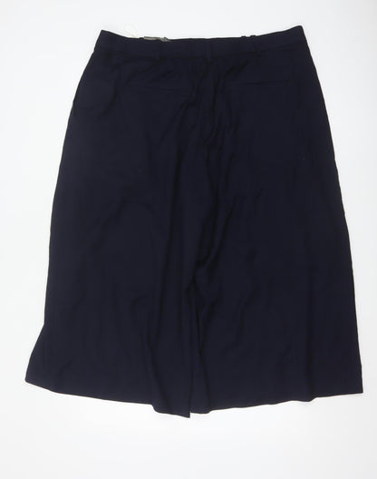 Marks and Spencer Women’s Dark Navy Wide-Leg Regular Trousers Size 20