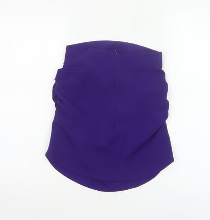 Zara Women Purple Strapless Camisole Top XS Woven Partywear