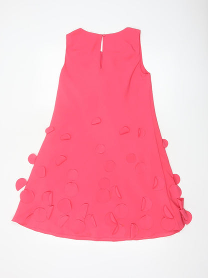 Coast Women Pink Sleeveless Shift Dress Size 8 Party Elegant