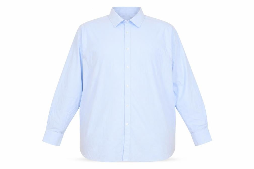 Marks & Spencer Men Blue Regular Fit Long Sleeve Dress Shirt 20in Collar