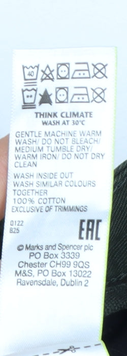 Marks and Spencer Men’s Green Cargo Trousers 32W 29L Regular Fit Cotton