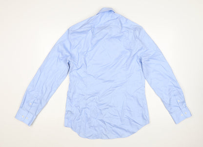 Marks and Spencer Men's Blue Slim Fit Non-Iron Dress Shirt 15.5in