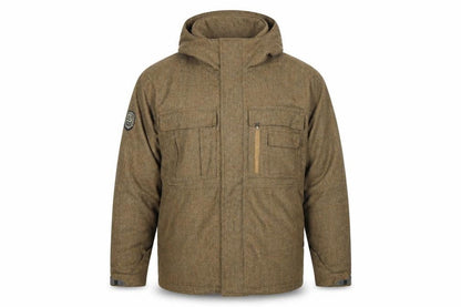 SIMS Men's Brown Tweed Parka Jacket Hooded Size L Outdoor