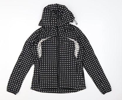Trespass Women's Black Polka Dot Waterproof Soft Shell Jacket M