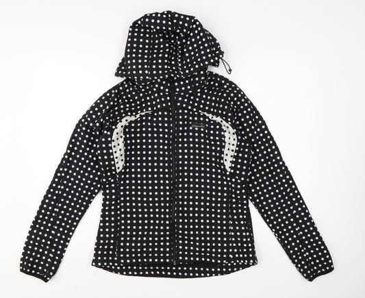 Trespass Women's Black Polka Dot Waterproof Soft Shell Jacket M