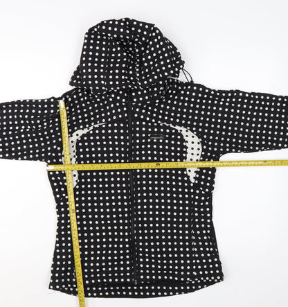 Trespass Women's Black Polka Dot Waterproof Soft Shell Jacket M