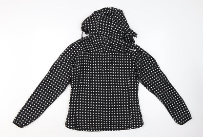 Trespass Women's Black Polka Dot Waterproof Soft Shell Jacket M