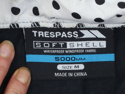 Trespass Women's Black Polka Dot Waterproof Soft Shell Jacket M