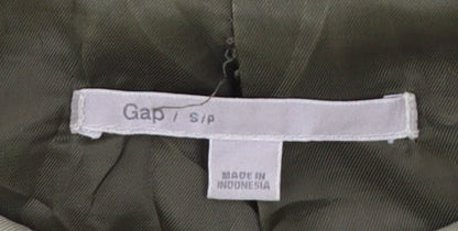 Gap Women's Green Hooded Parka Coat Size S Cotton Casual Jacket