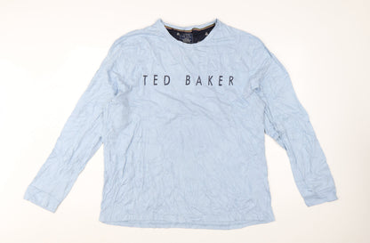 Ted Baker Men's Blue Long Sleeve Pyjama Top XL Cotton Blend