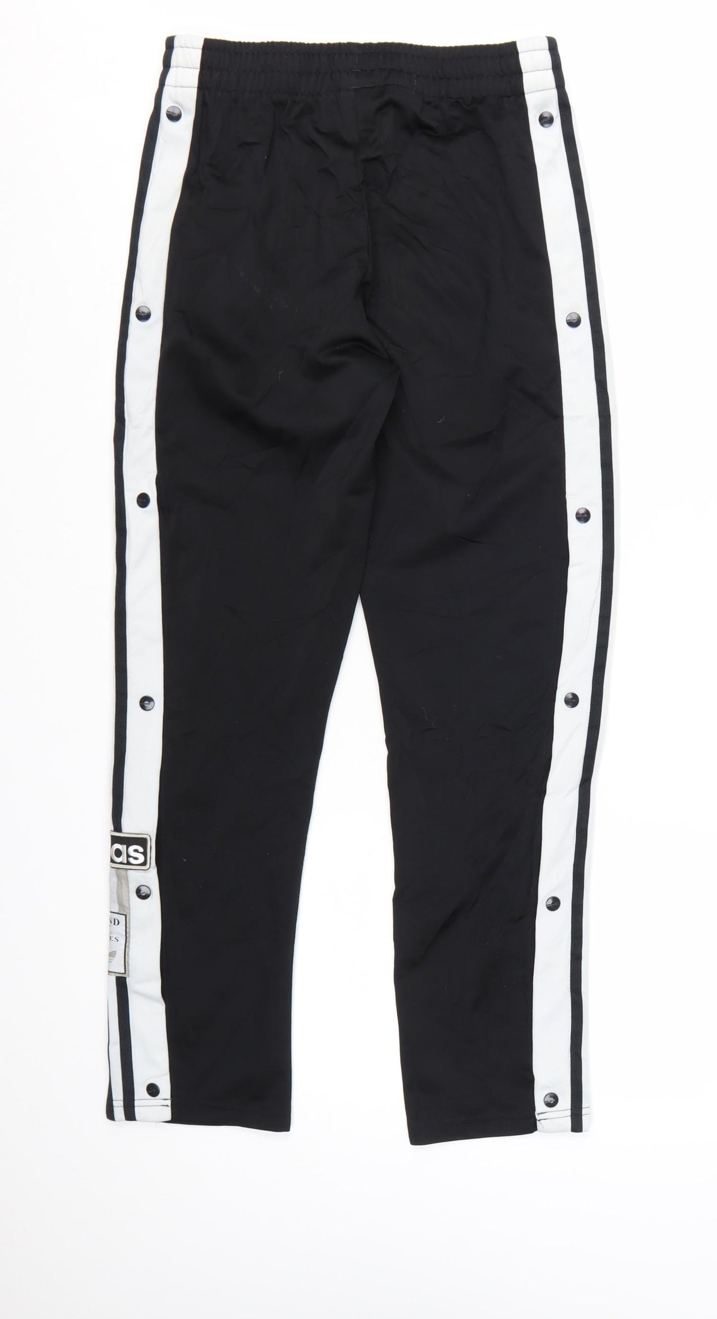 adidas Boys Black Jogger Trousers 12-13 Years with Side Stripes