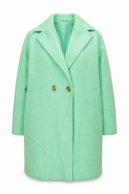 Marks and Spencer Women’s Green Wool Blend Mid-Length Coat Size 18