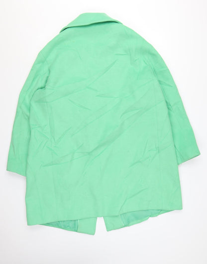 Marks and Spencer Women’s Green Wool Blend Mid-Length Coat Size 18